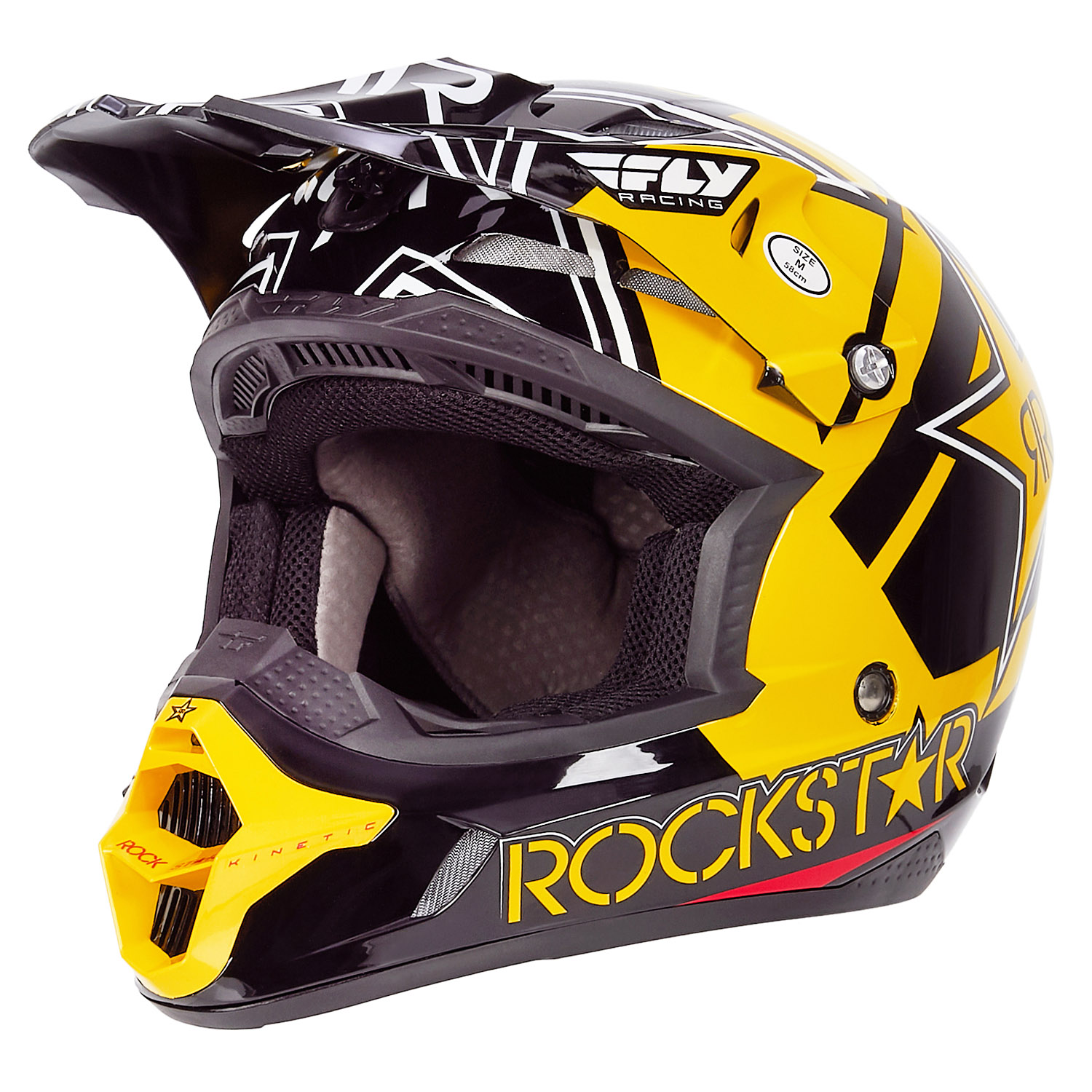 Fly Racing Helmet Kinetic Pro Rockstar Black/Yellow