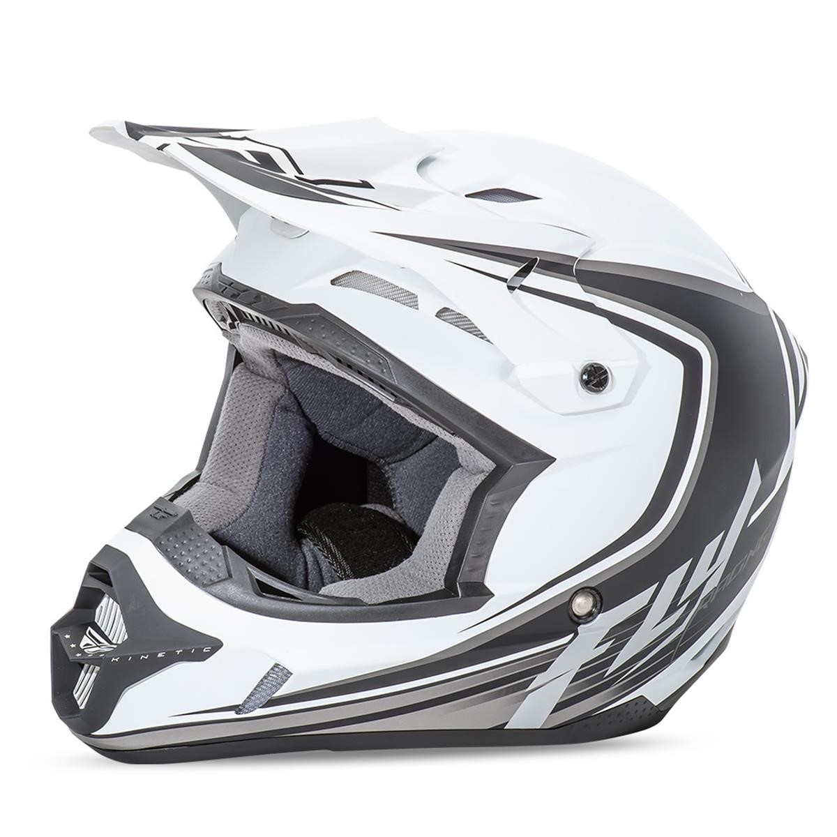 Fly Racing Helmet Kinetic Fullspeed Matt - White/Black