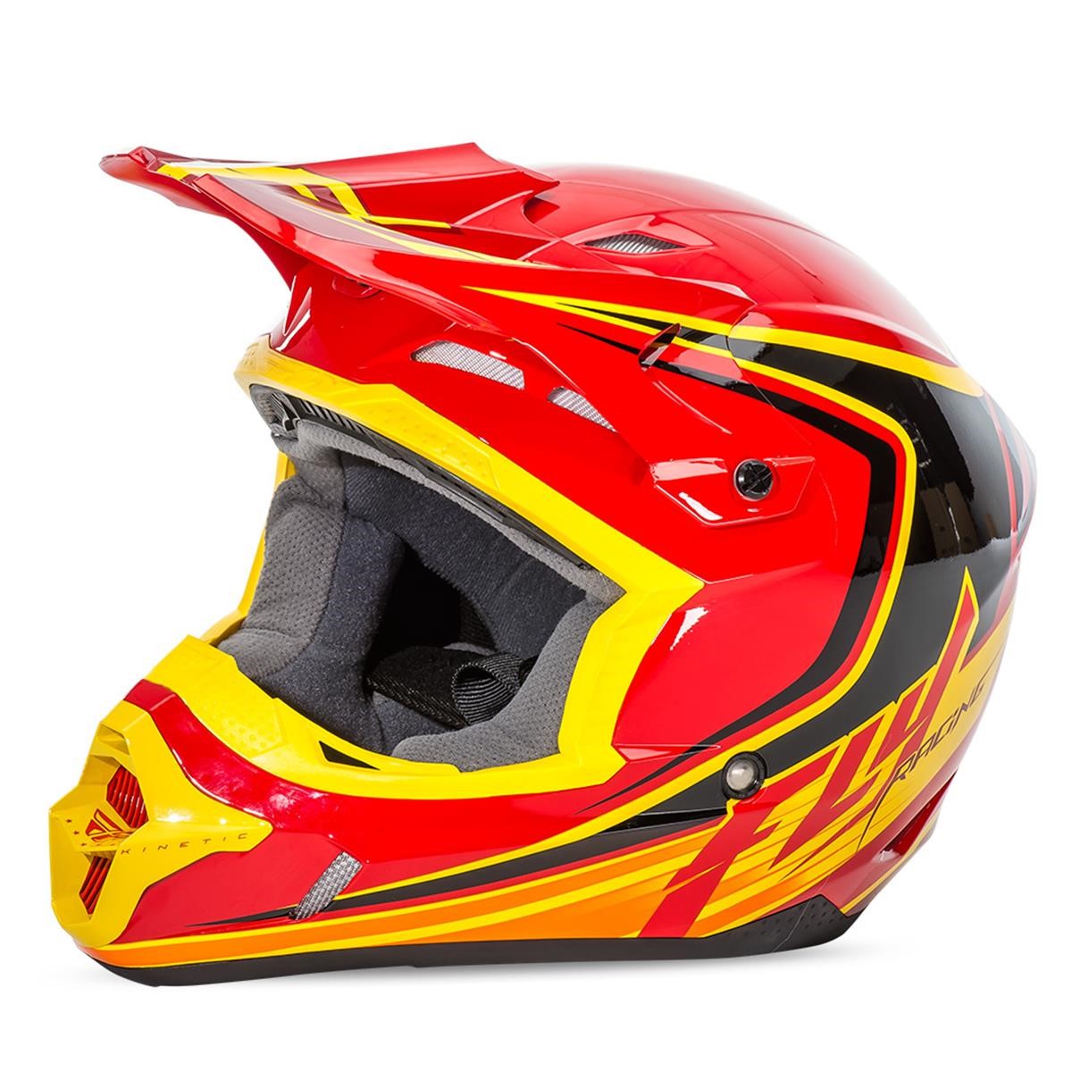 Fly Racing Helm Kinetic Fullspeed Rot/Schwarz/Gelb