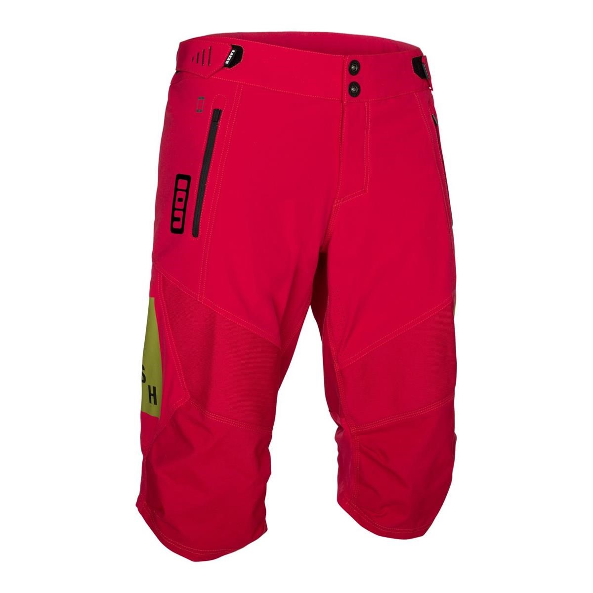 ION MTB Shorts Sabotage Slash Series - Crimson Red