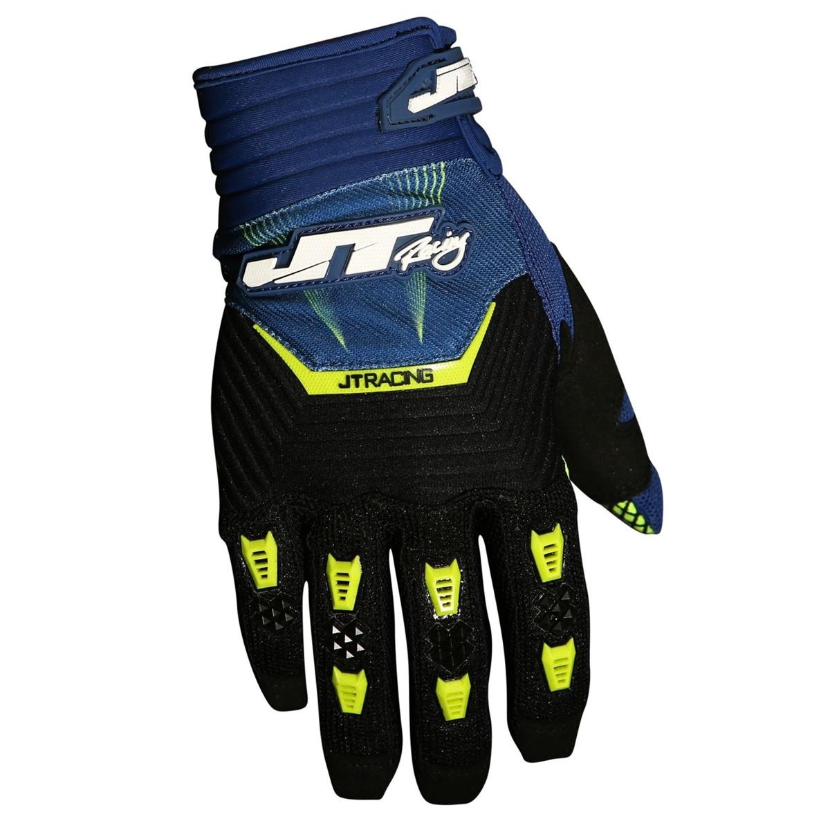 JT Racing USA Gloves Throttle Navy/Black/Chartreuse