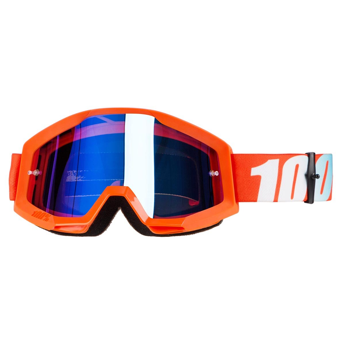 Offroad MX MTB Motocross ORANGE 100/% STRATA Goggles Anti-Fog Clear Lens