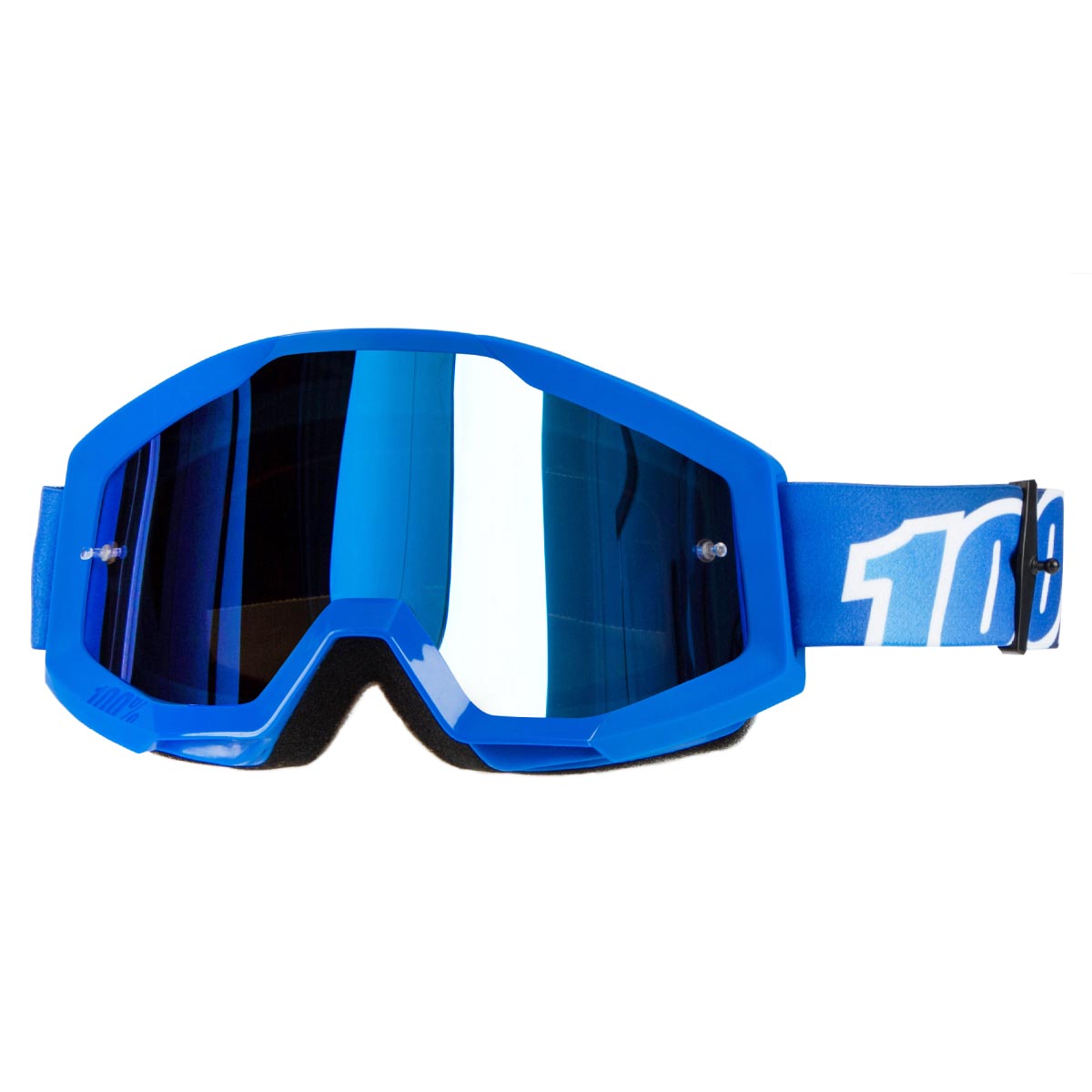 100% Crossbrille Strata Blue Lagoon - Blau verspiegelt Anti-Fog