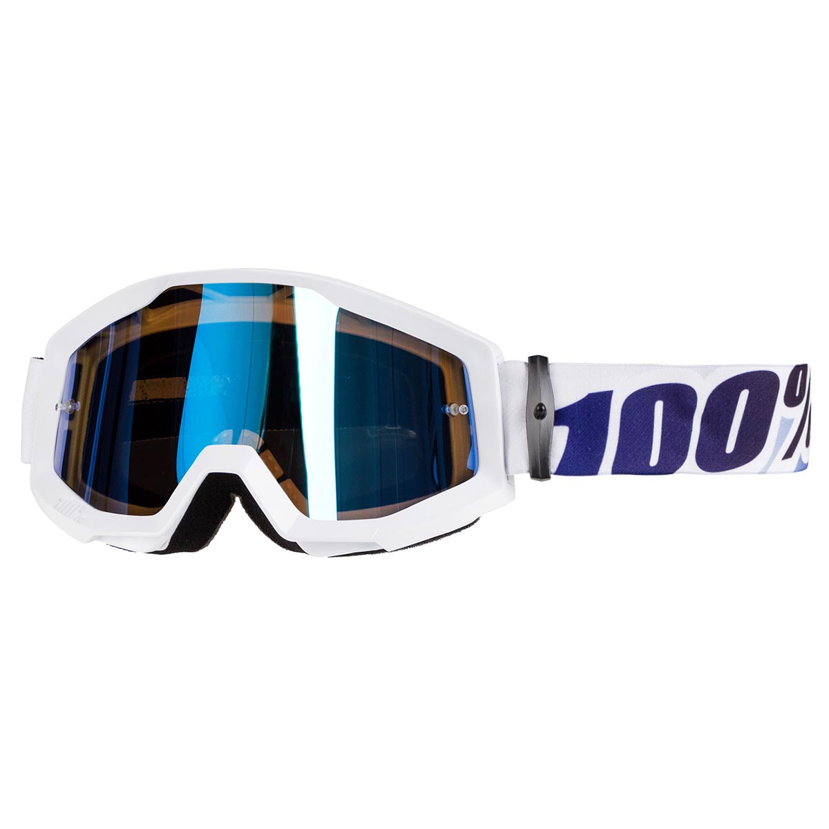 100% Maschera Strata Ice Age - Mirror Blue Anti-Fog