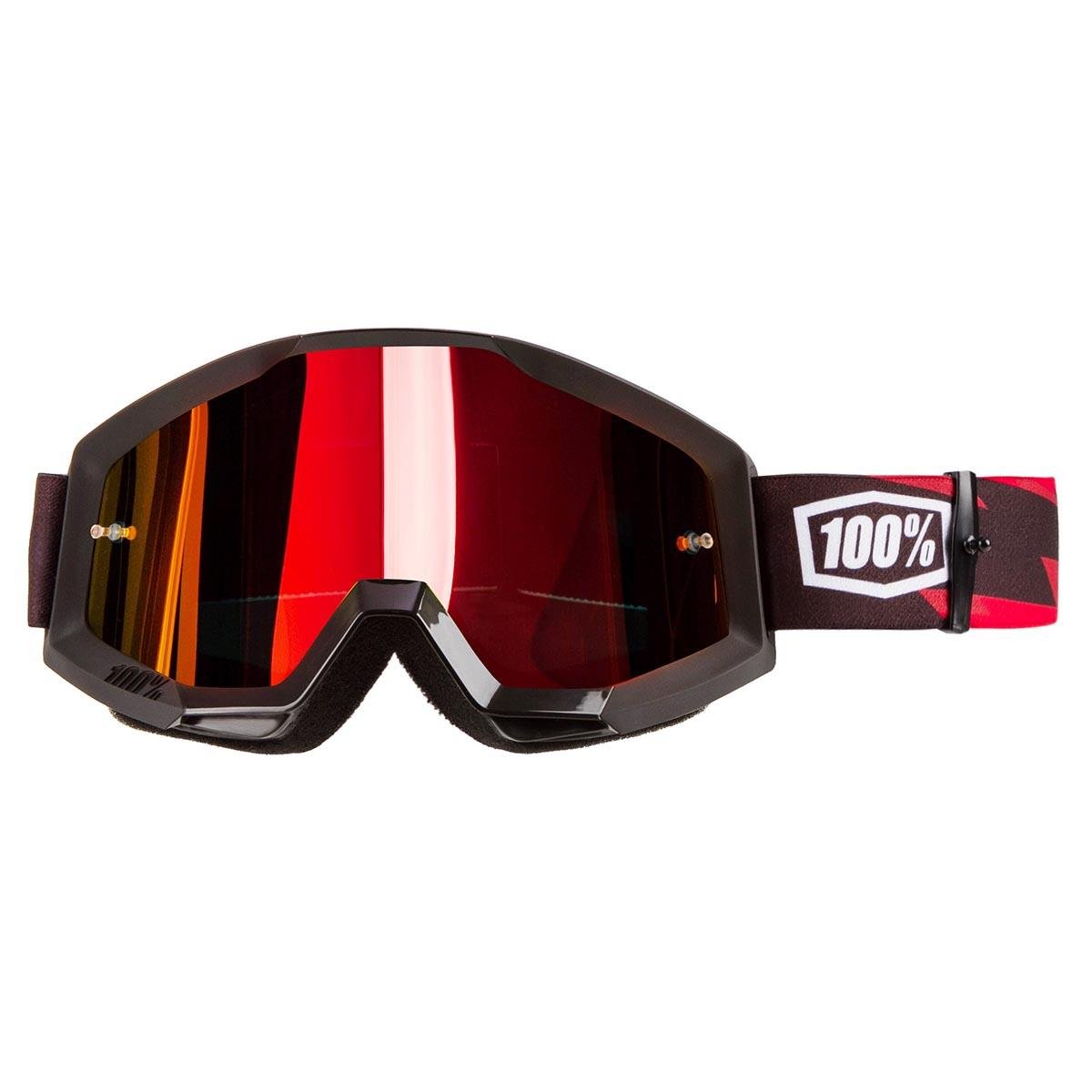 100% Goggle Strata Slash - Mirror Red Anti-Fog