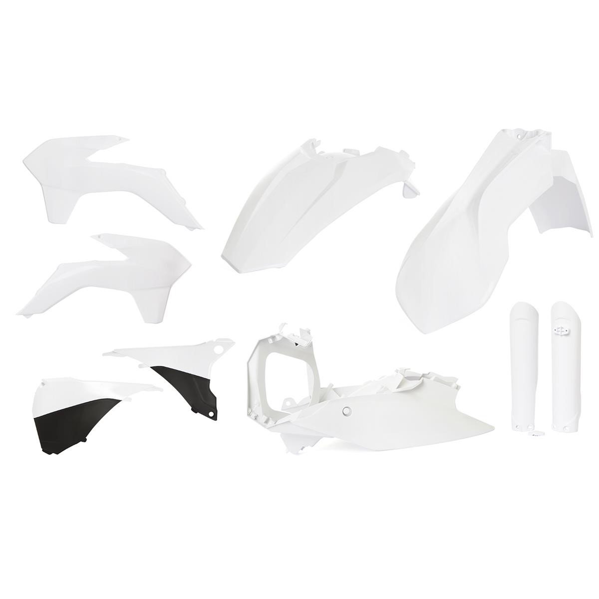 Acerbis Kit Plastique complet Full-Kit KTM EXC 125/200/250/300, EXC-F 250/350/450/500 2016, Blanc