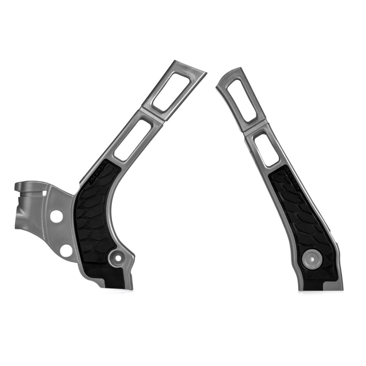 Acerbis Protections de Cadre Anti-Dérapante X-Grip Yamaha YZ 125/250, WR 125/250, Fantic XE/XX, Argent