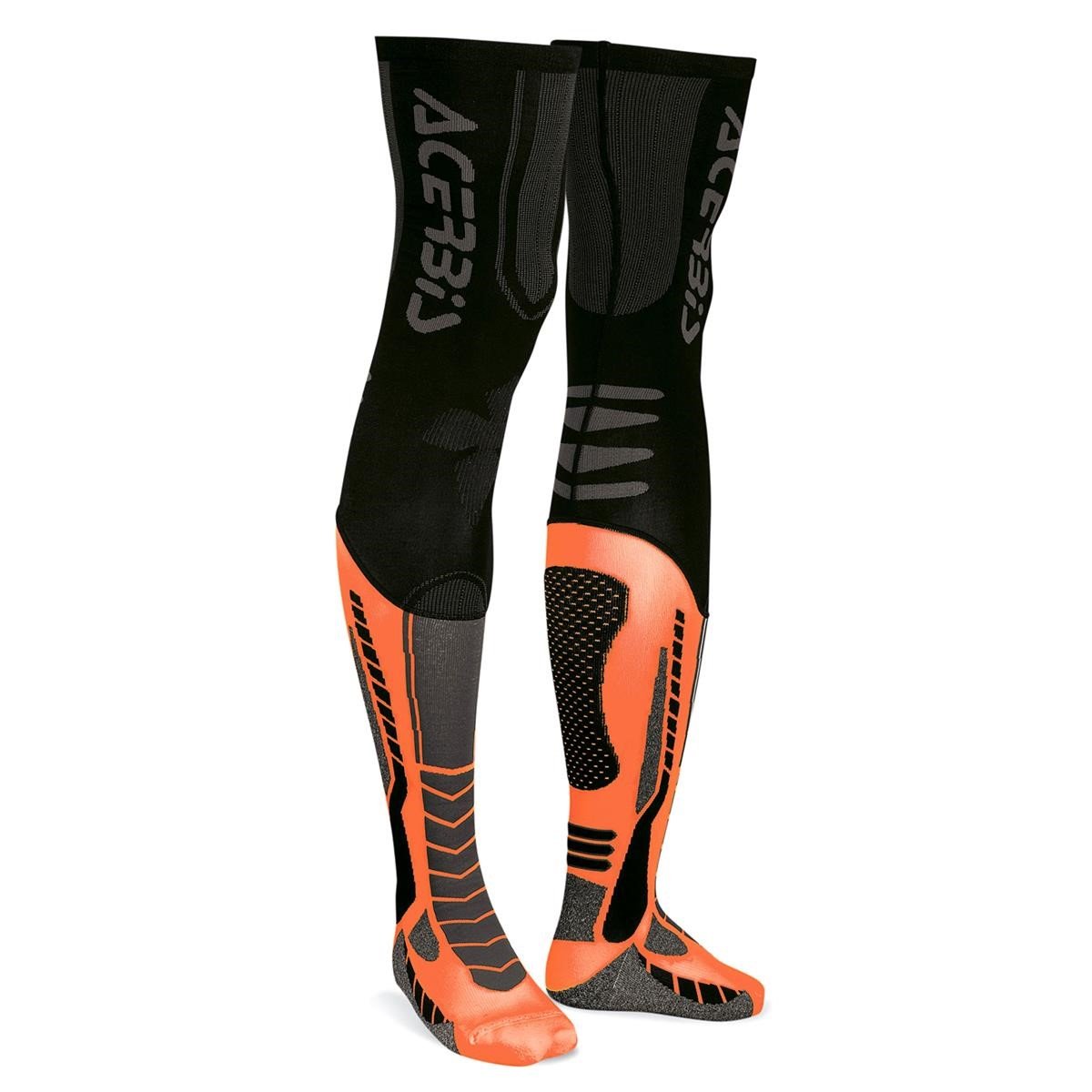 Acerbis Knee Brace Sleeve X-Leg Pro Black/Orange