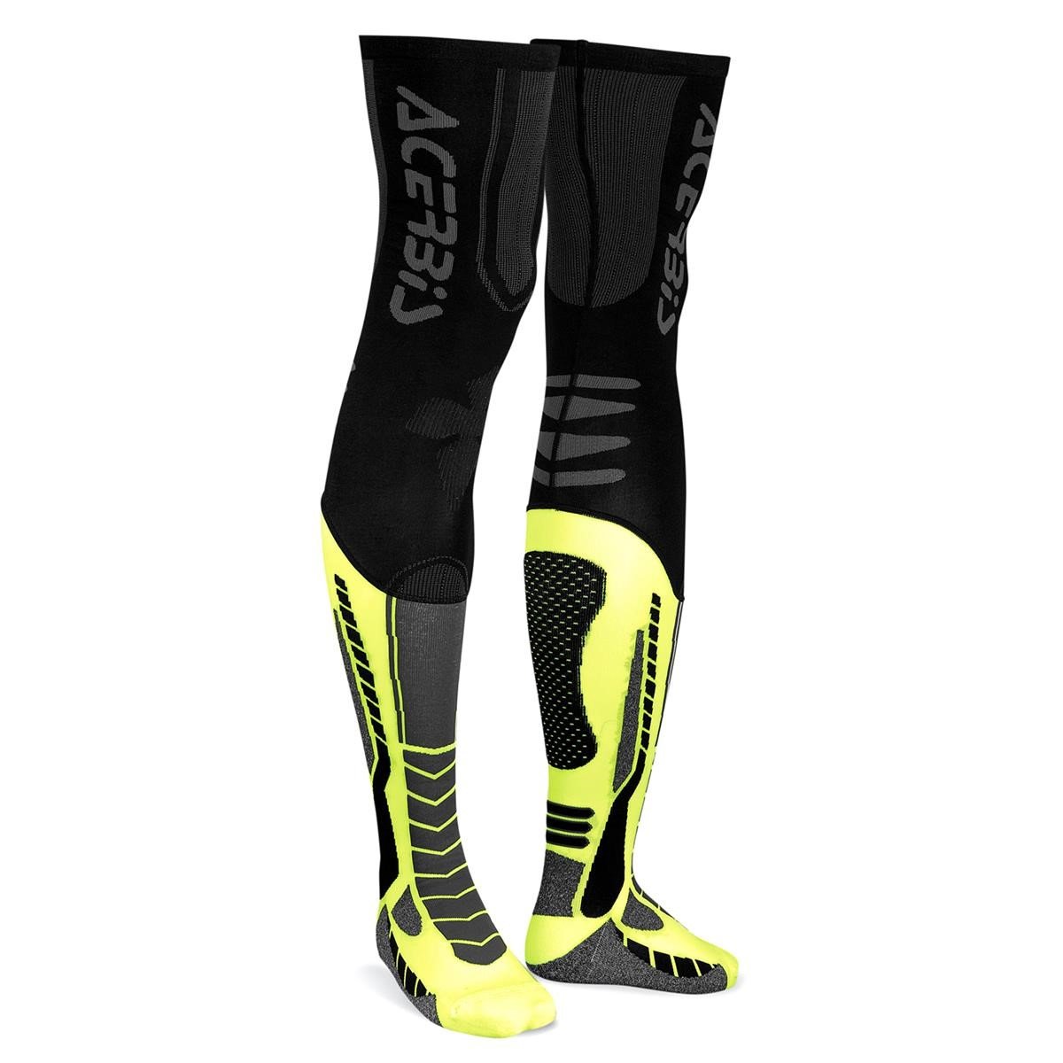 Acerbis Knee Brace/Knee Guard Sleeve X-Leg Pro Black/Yellow