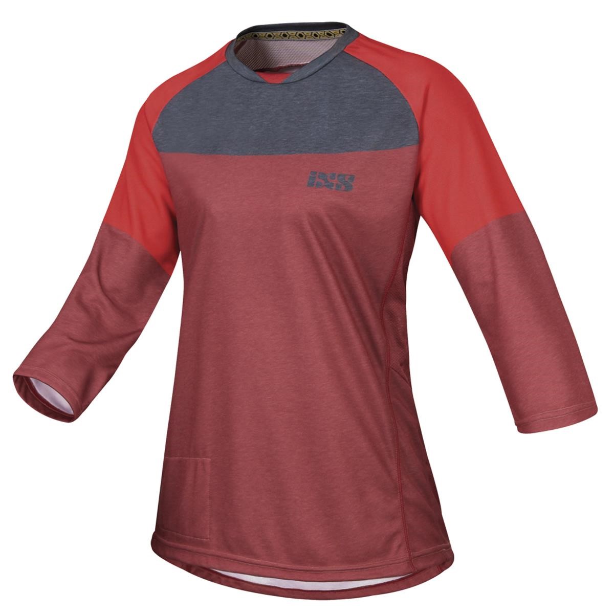 IXS Femme Maillot VTT Manches 3/4 Vibe 6.1 Night Red