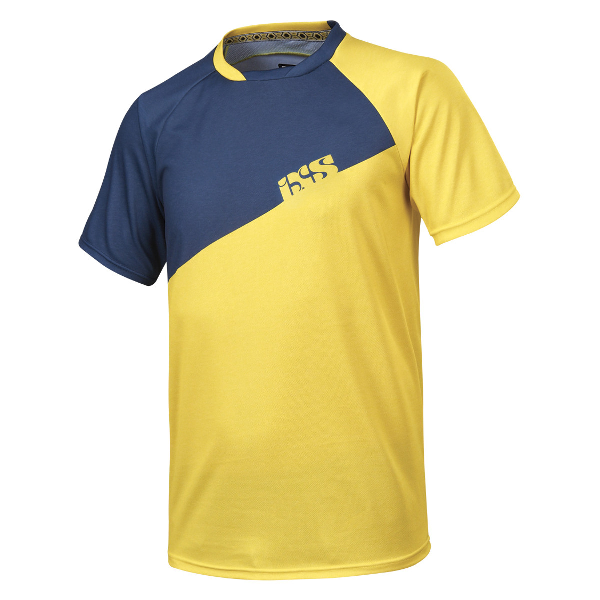 IXS Kids Trail Jersey Short Sleeve Progressive 6.1 Yellow/Night Blue