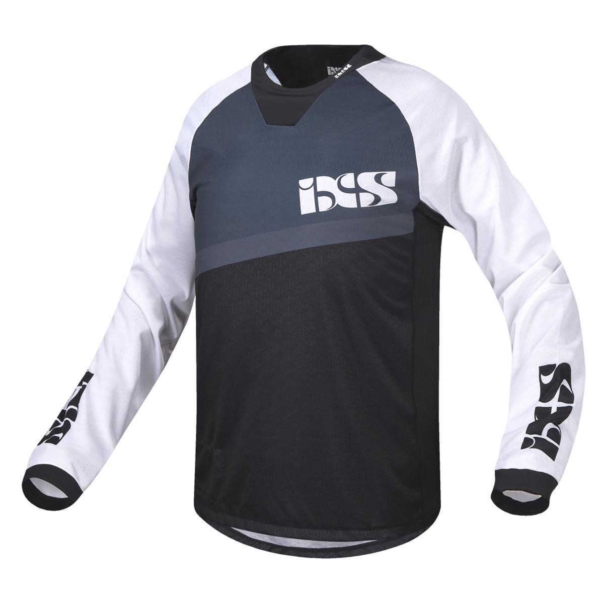IXS Kids Downhill-Jersey Pivot 6.1 Weiß/Grau/Schwarz