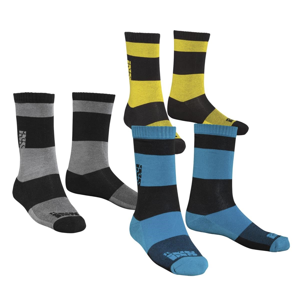 IXS Calze MTB Socks 6.1 Mixed - 3er Pack
