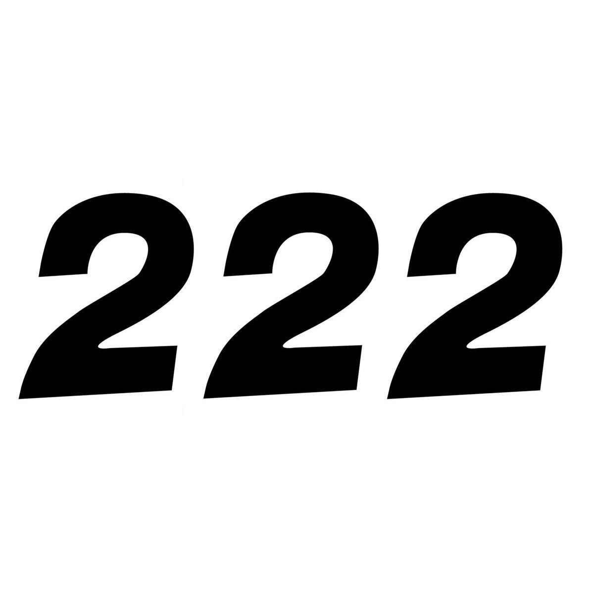 ZAP Numbers Set US-Style Number 2, Black, 10 cm, 3 Pack
