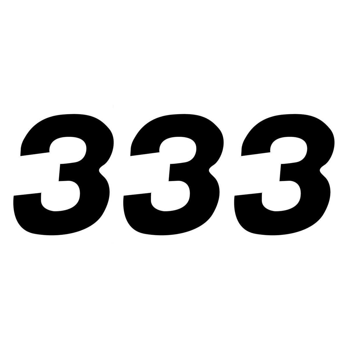 ZAP Numbers Set US-Style Number 3, Black, 10 cm, 3 Pack