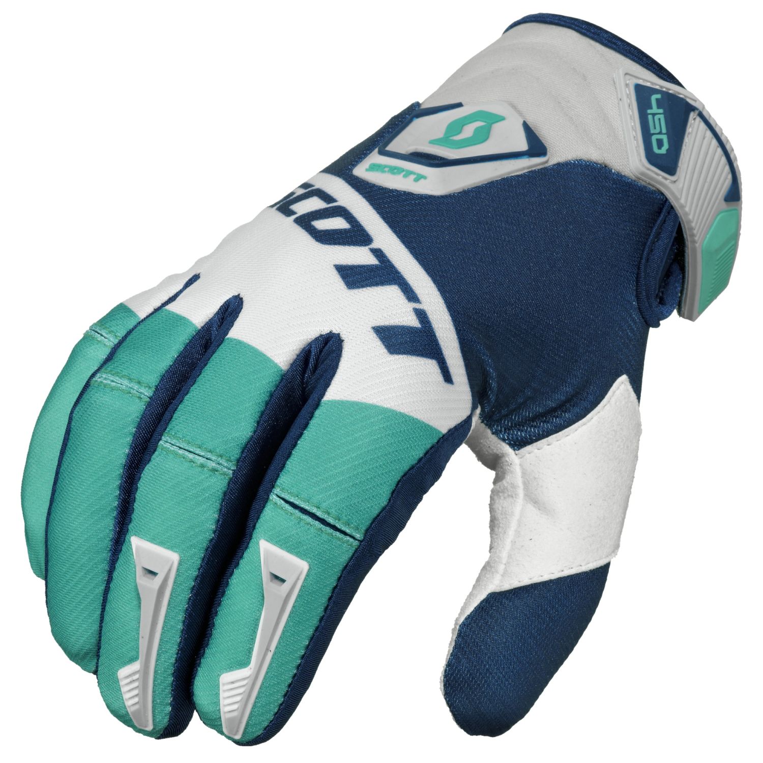 Scott Gloves 450 Podium Green/Blue