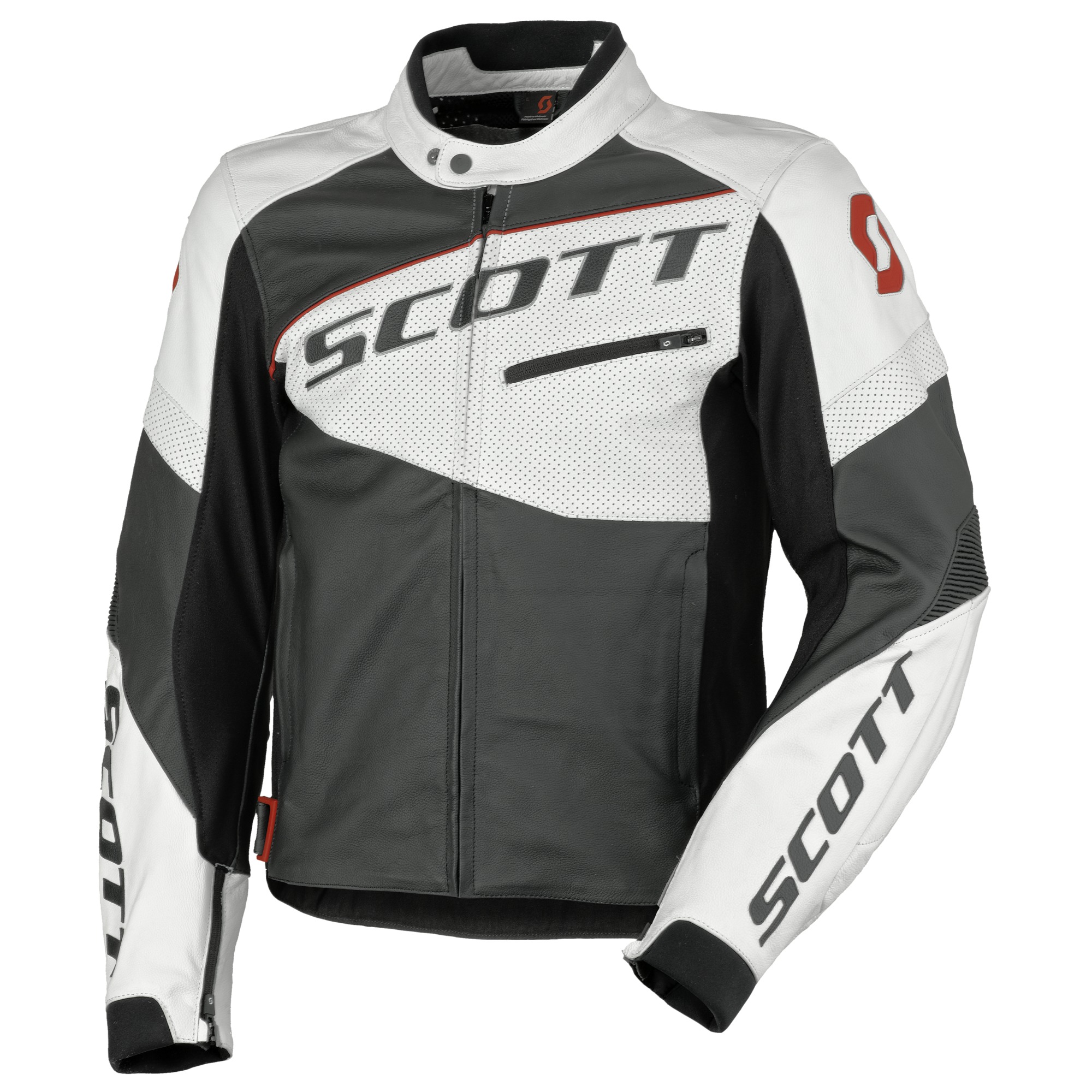 Scott Enduro Jacket Track Leather Black/White