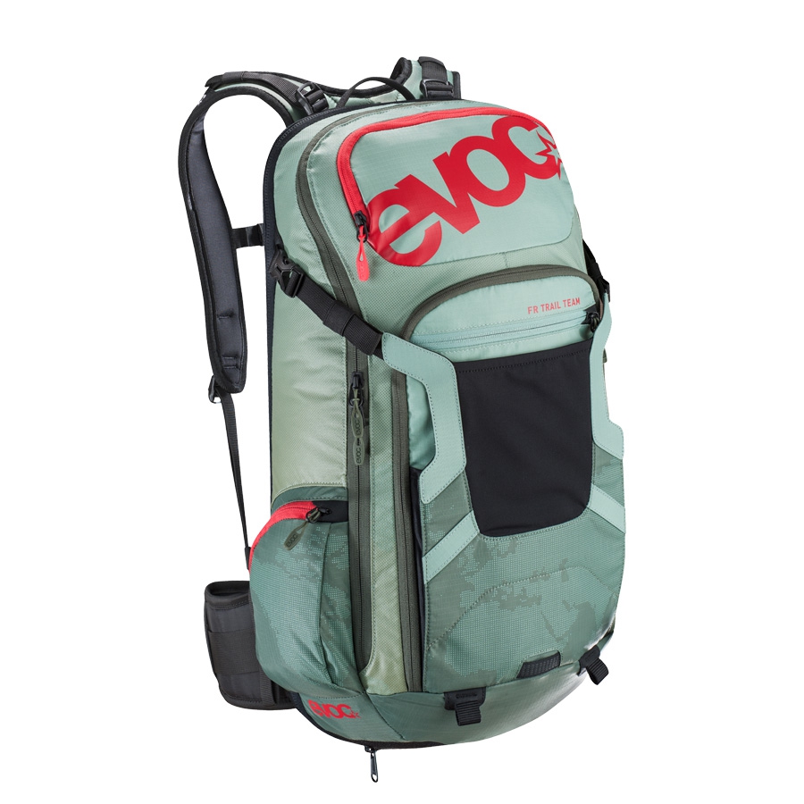 Evoc Protector Backpack with Hydration System Compartment FR Trail Team - Light Petrol/Olive, 20 Liter