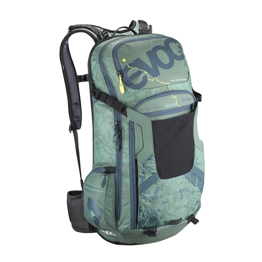 Evoc Protector Backpack with Hydration System Compartment FR Supertrail Bolivia Olive, 20 Liter