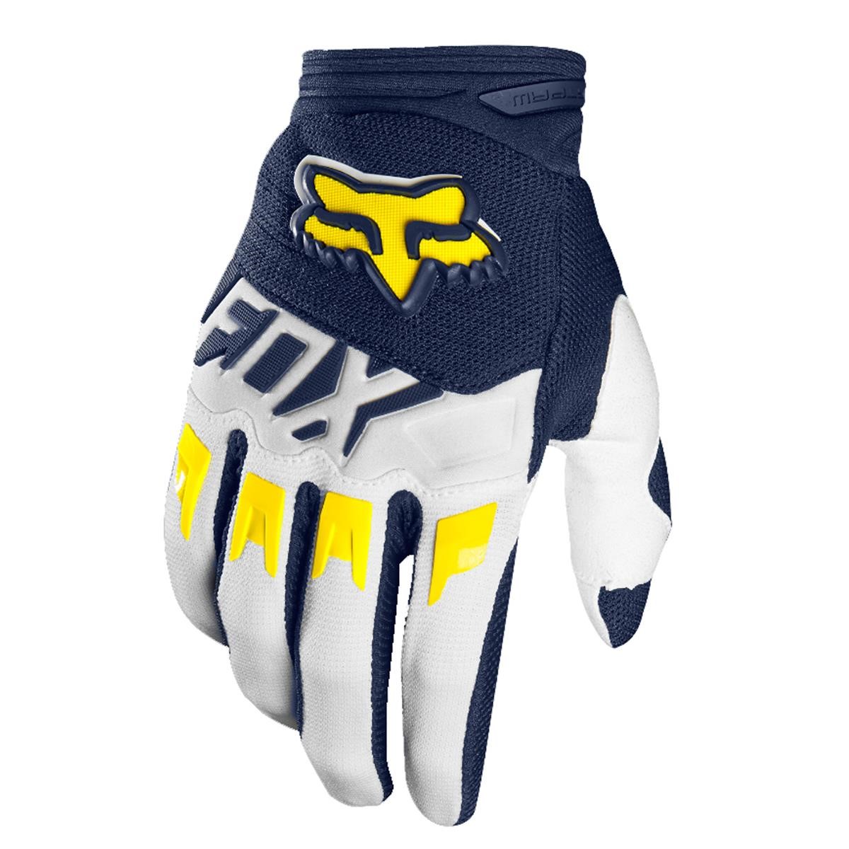 Fox Kids Gloves Dirtpaw Race White/Yellow - Special Edition