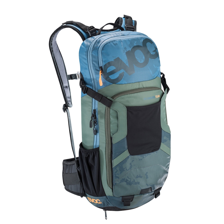 Evoc Protector Backpack with Hydration System Compartment FR Enduro Team - Copen Blue/Olive Slate, 16 Liter