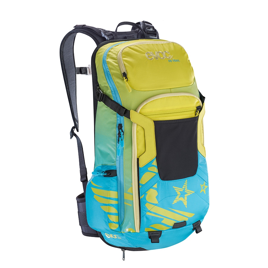 Evoc Girls Protector Backpack with Hydration System Compartment FR Trail Sulphur/Neon Blue, 20 Liter