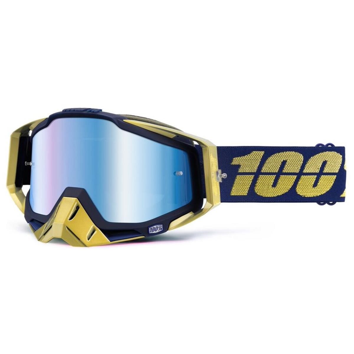 100% Crossbrille Racecraft Renaissance - Blau verspiegelt Anti-Fog
