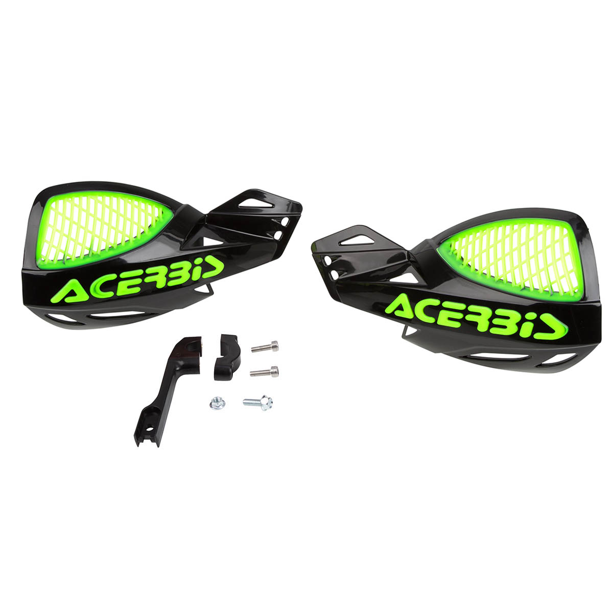 Acerbis Protège Mains MX Uniko Vented Black/Fluo Yellow, Incl. Mounting Kit