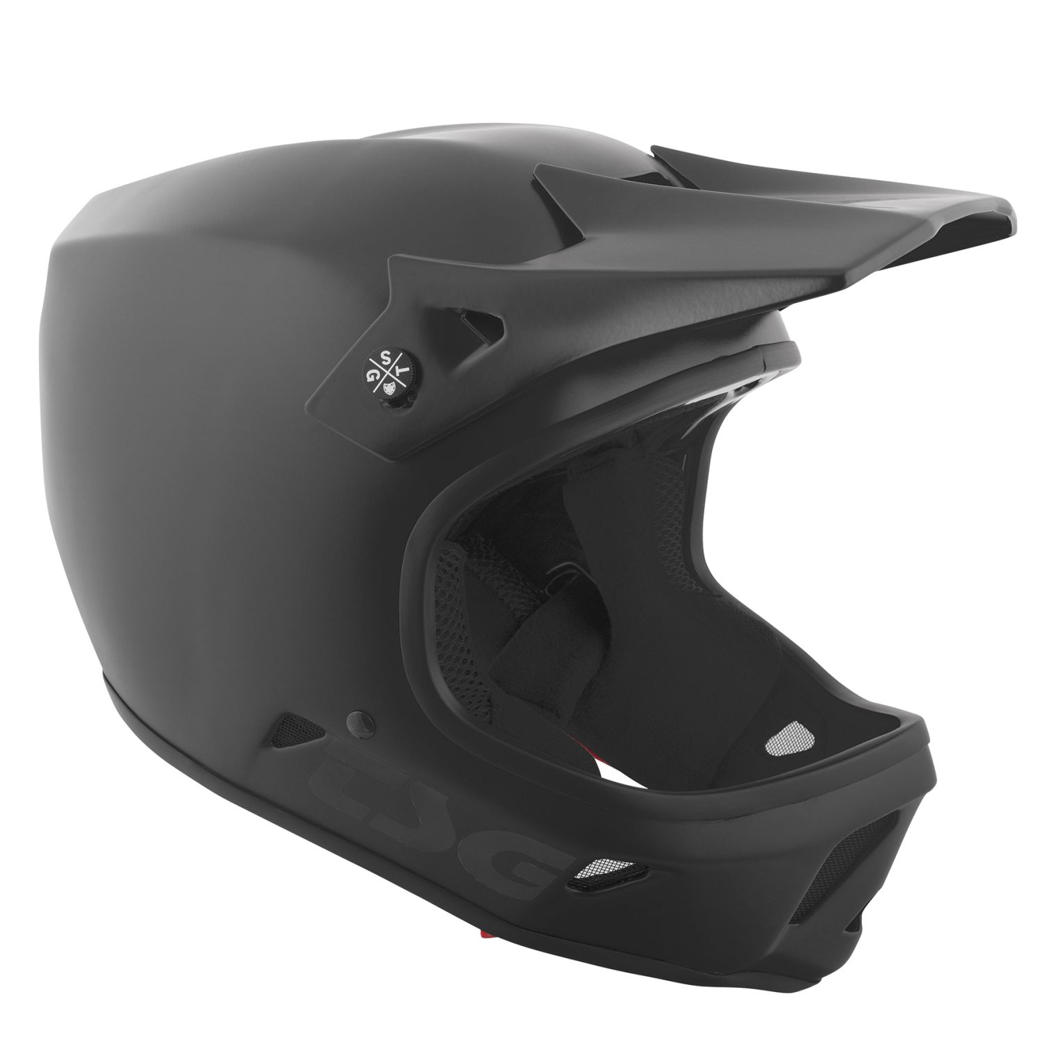 TSG Downhill MTB Helmet Advance Solid Color - Satin Black