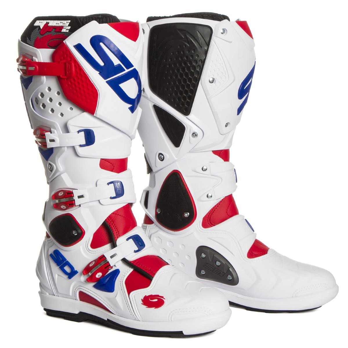 Sidi MX Boots Crossfire 2 SRS White/Red/Blue