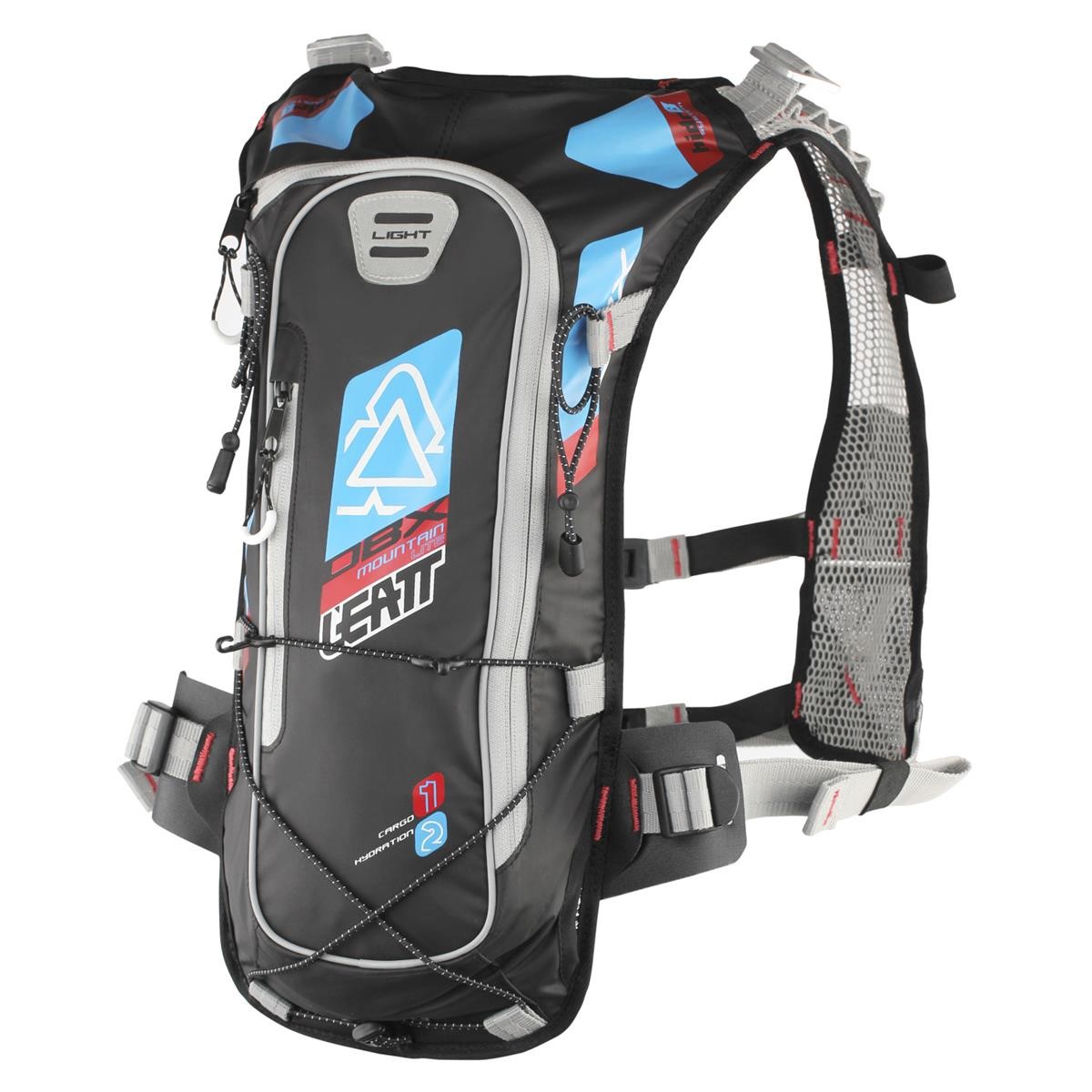Leatt Hydration Pack Mountain Lite WP 2.0 DBX Incl. Back Protector, Blue/Black/Red, 1 L