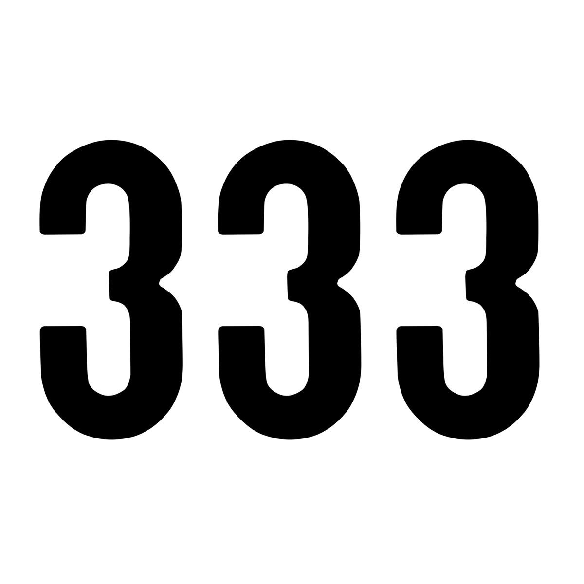 ZAP Numbers Set Standard Number 3, black, 20 cm, 3 pack