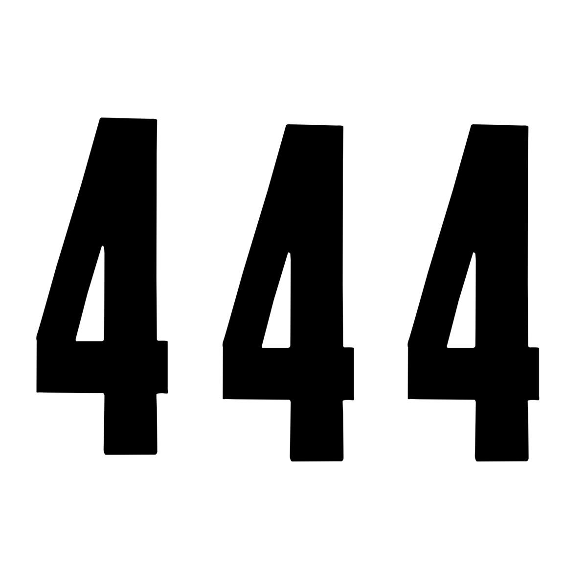 ZAP Numbers Set Standard Number 4, black, 20 cm, 3 pieces