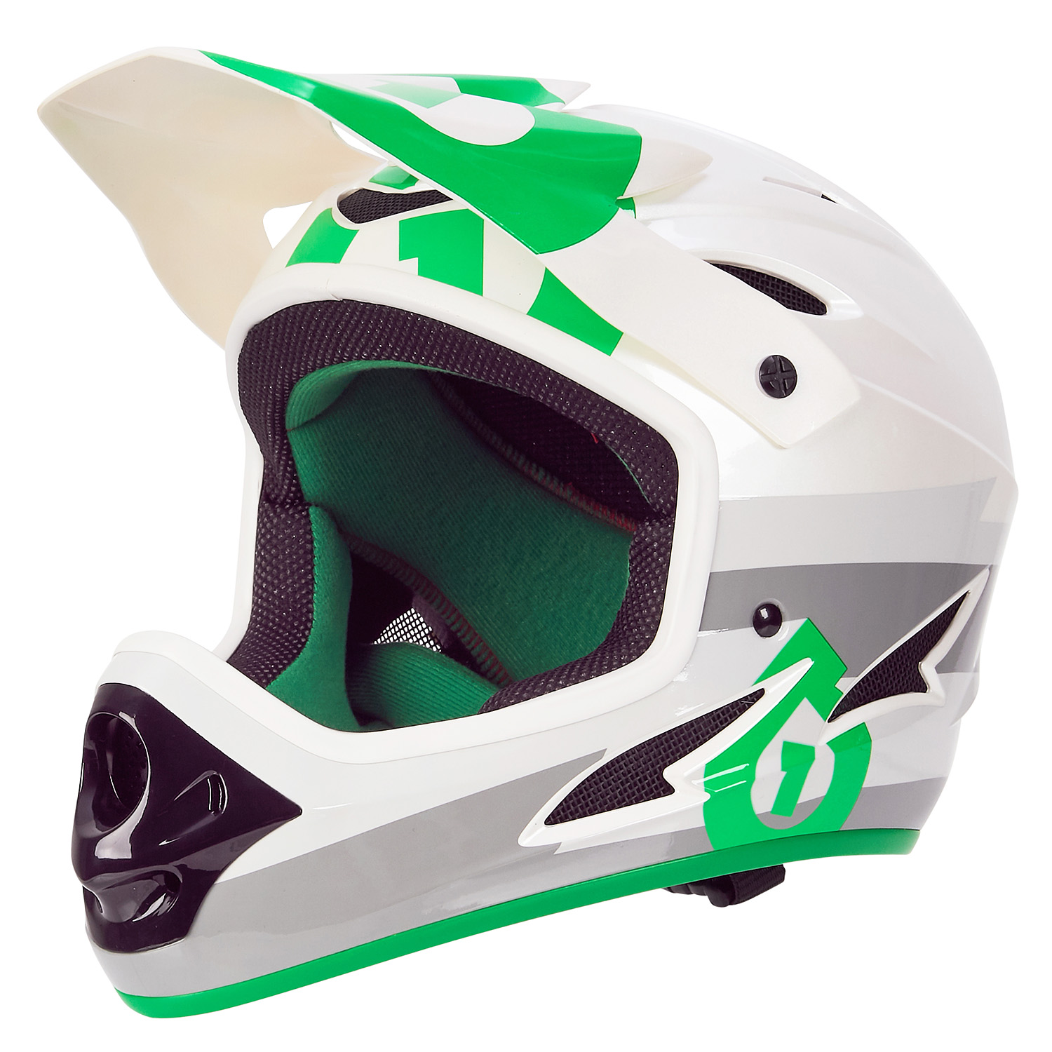 SixSixOne Downhill-MTB Helmet Comp Bolt - Grey/Green
