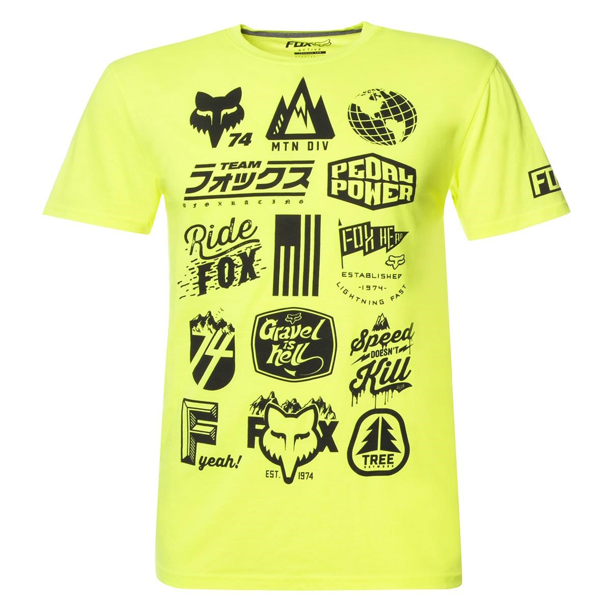 Fox Tech T-Shirt MTN Division Flo Gelb