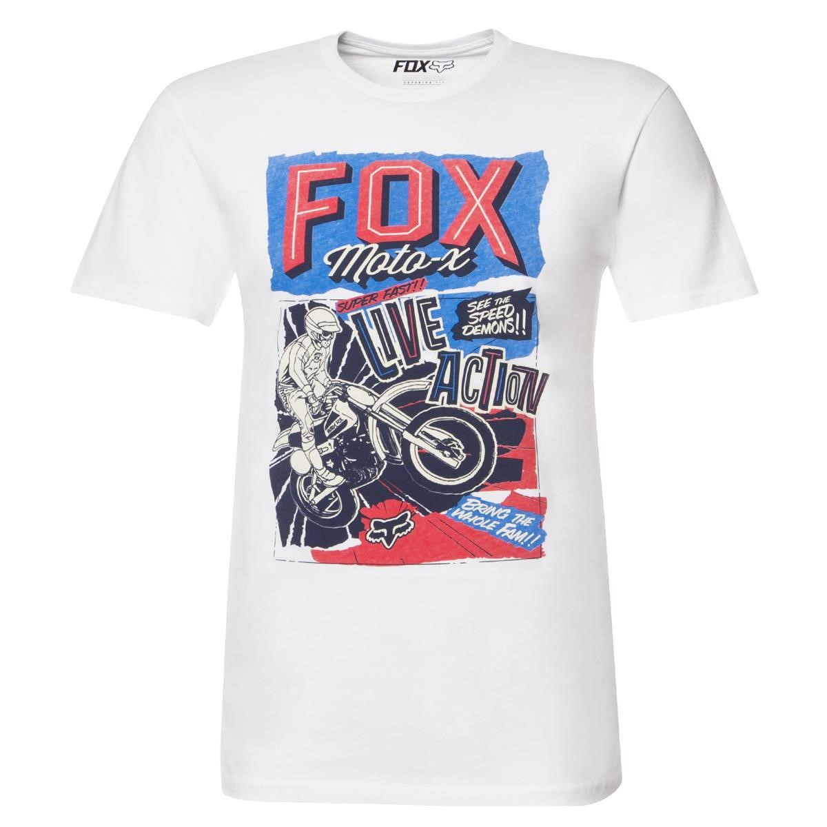 Fox T-Shirt Side Glide Optic White