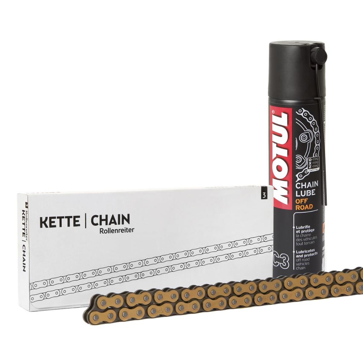 FRITZEL Chain Rollenreiter 520 Pitch, Super Reinforced inkl. Motul Chain Lube 400 ml For Free