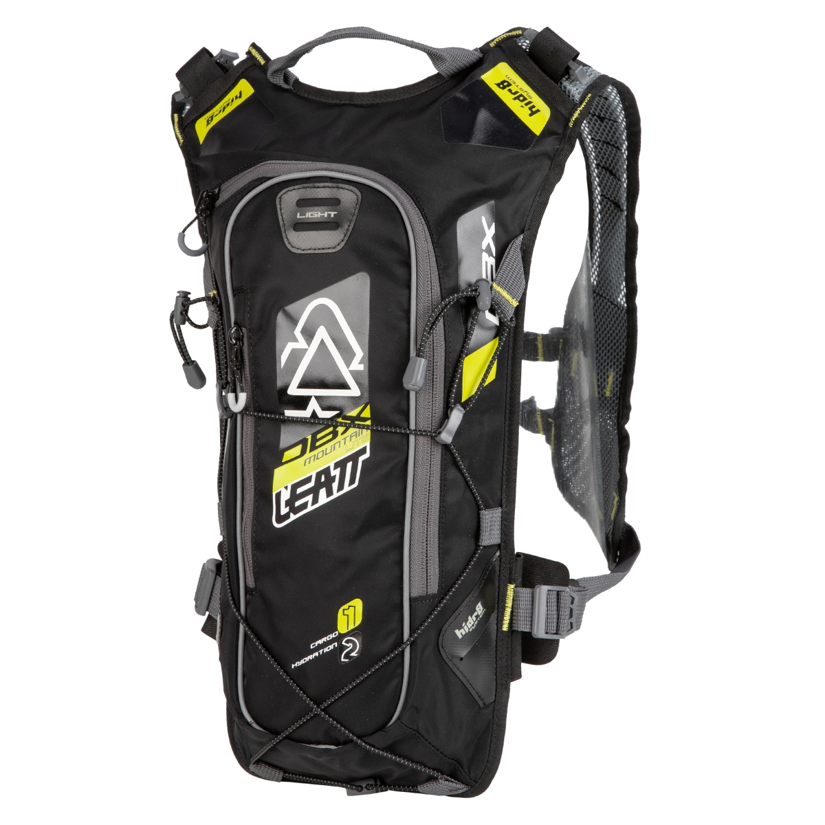 Leatt Backpack with Hydration System Hydration Mountain Lite WP 2.0 DBX incl. Back Protector, Lime/Black,2 L