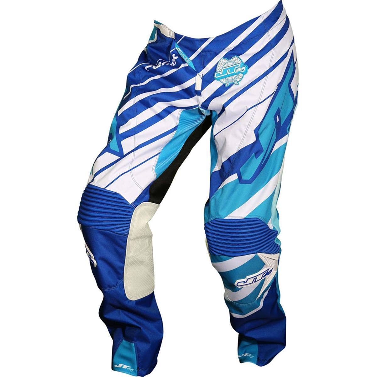 JT Racing USA Pantaloni MX HyperLite Remix Blue/Cyan/White