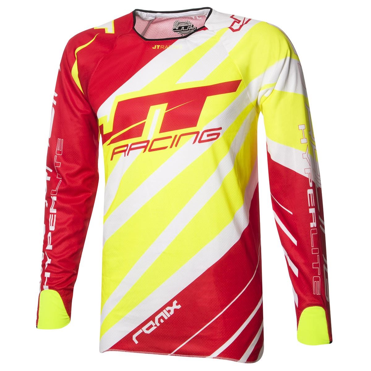JT Racing USA Jersey HyperLite Remix Red/Neon Yellow/White