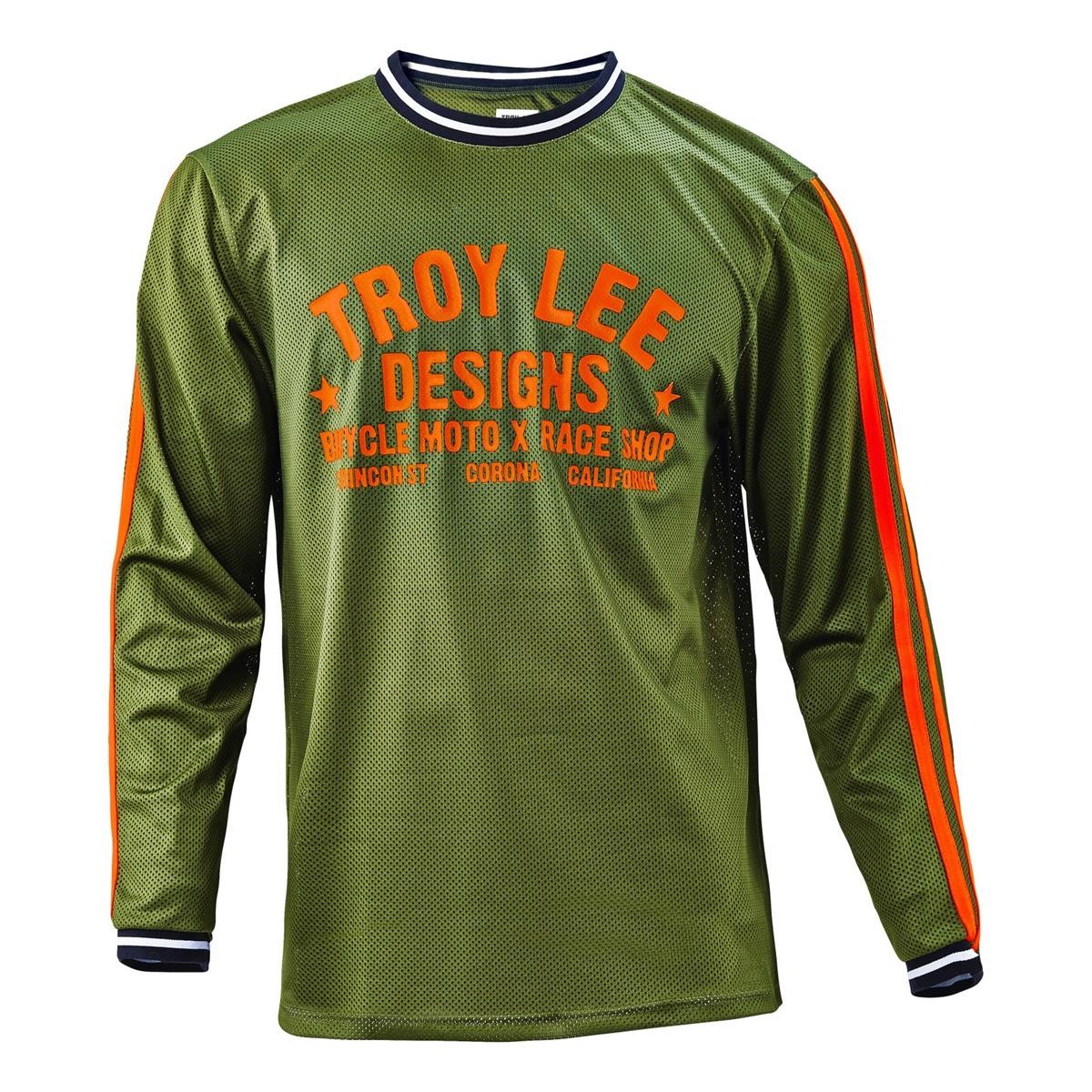 Troy Lee Designs Maglia MTB Manica Lunga Super Retro Army Green