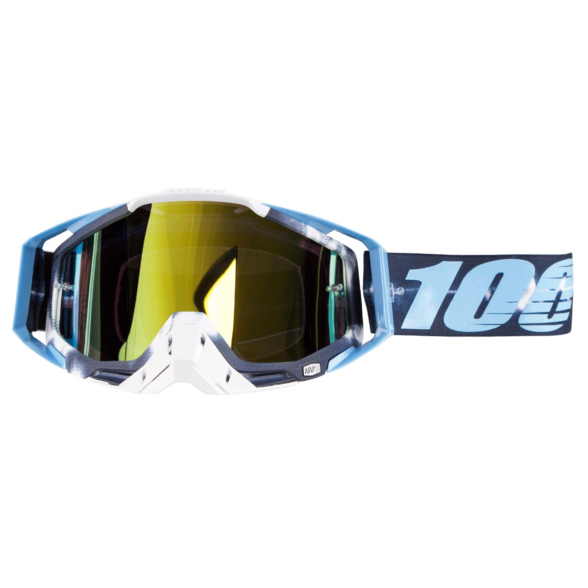 100% Crossbrille Racecraft Tiedye - Gold verspiegelt Anti-Fog