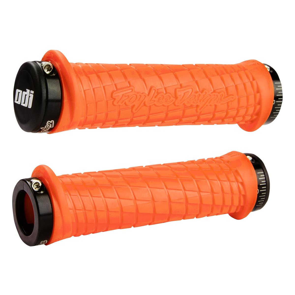 ODI Grips VTT Bonus Pack TLD Lock-On Orange/Noir, 130 mm