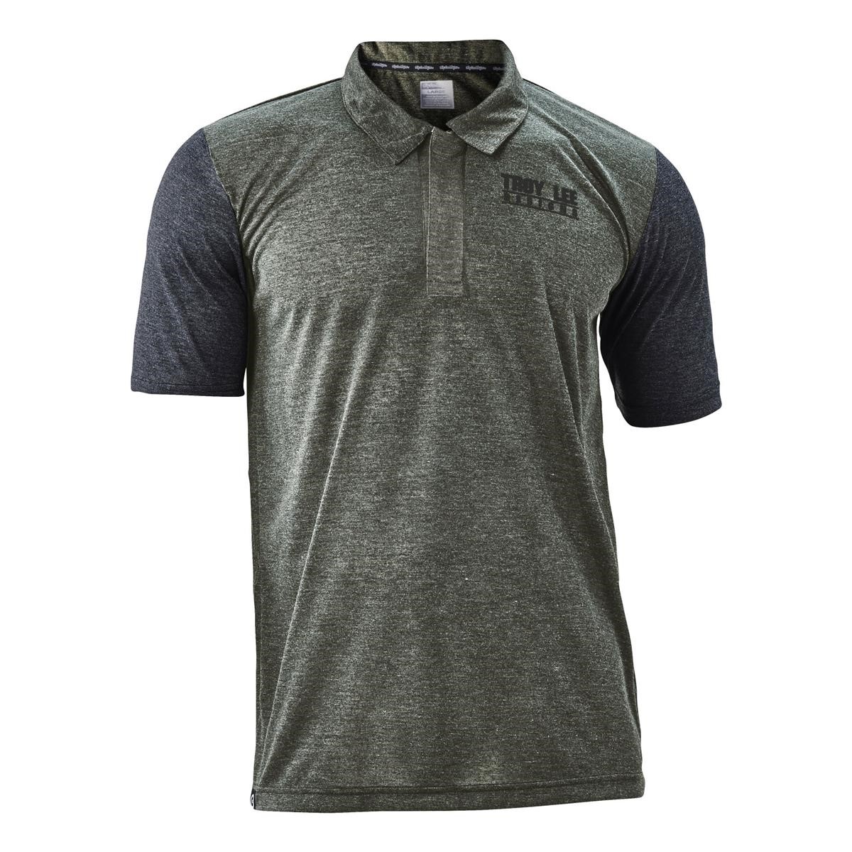 Troy Lee Designs Maillot VTT Manches Longues Ride Polo Army Green