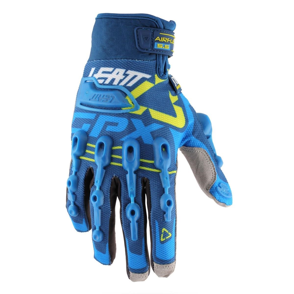 Leatt Gloves GPX 5.5 WindBlock Blue/Yellow/White