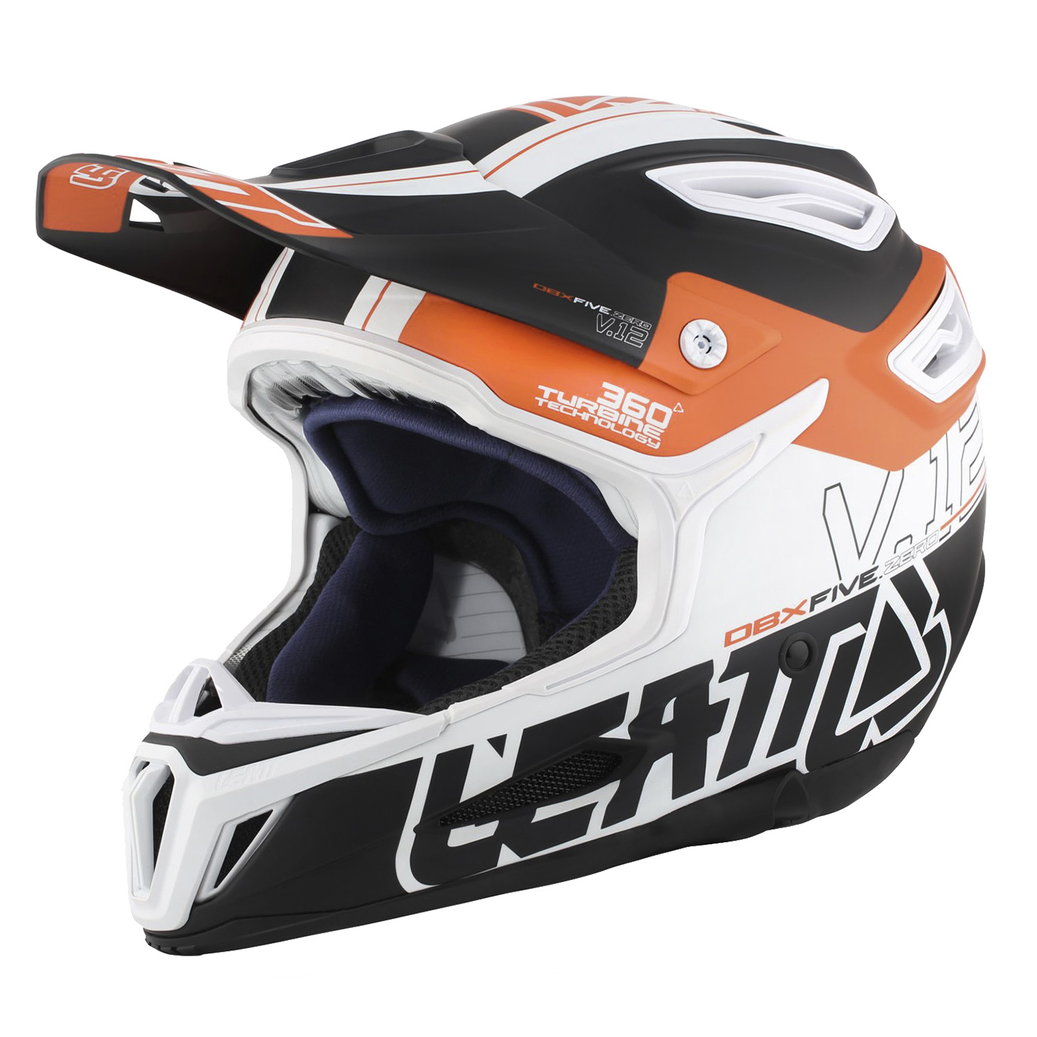 Leatt Downhill-MTB Helm DBX 5.0 Composite Schwarz/Orange/Weiß