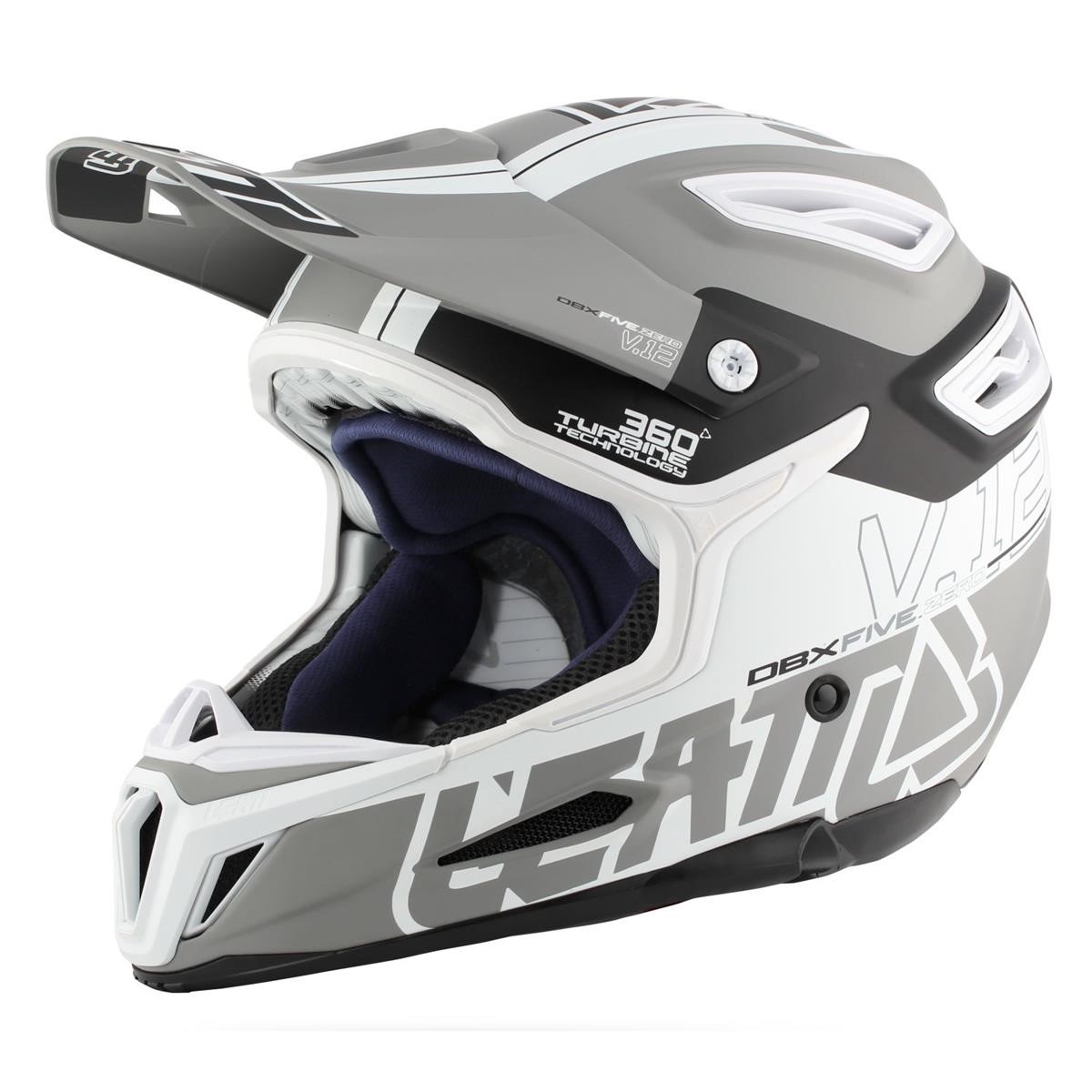 Leatt Downhill-MTB Helm DBX 5.0 Composite Grau/Schwarz/Weiß