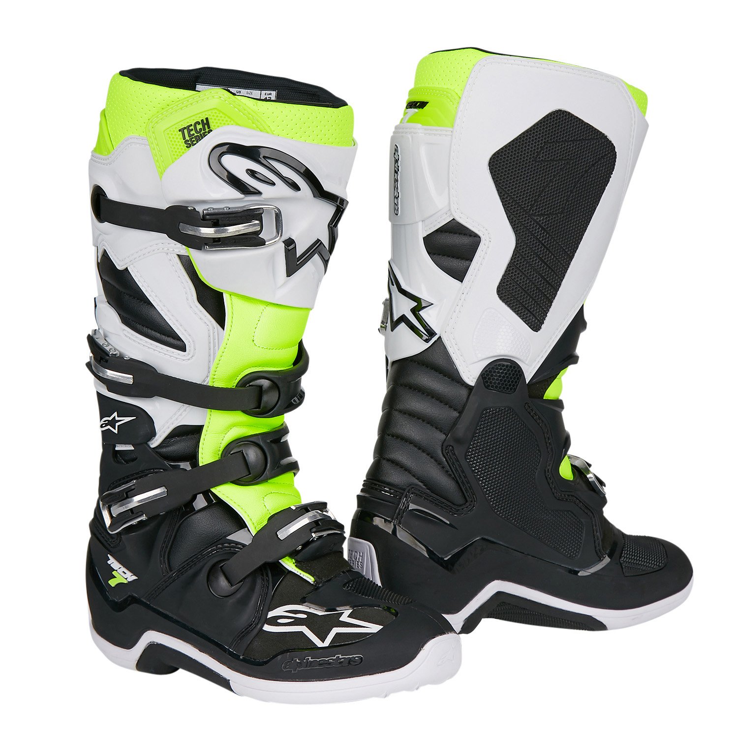 Alpinestars MX Boots Tech 7 Black/White/Fluo Yellow