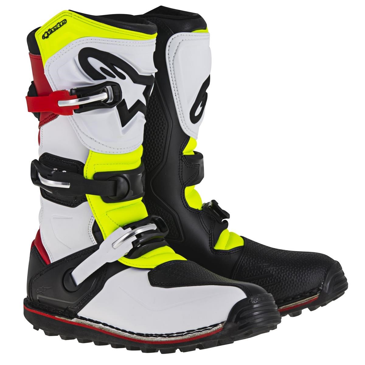 Alpinestars MX Boots Tech-T White/Red/Yellow Fluo