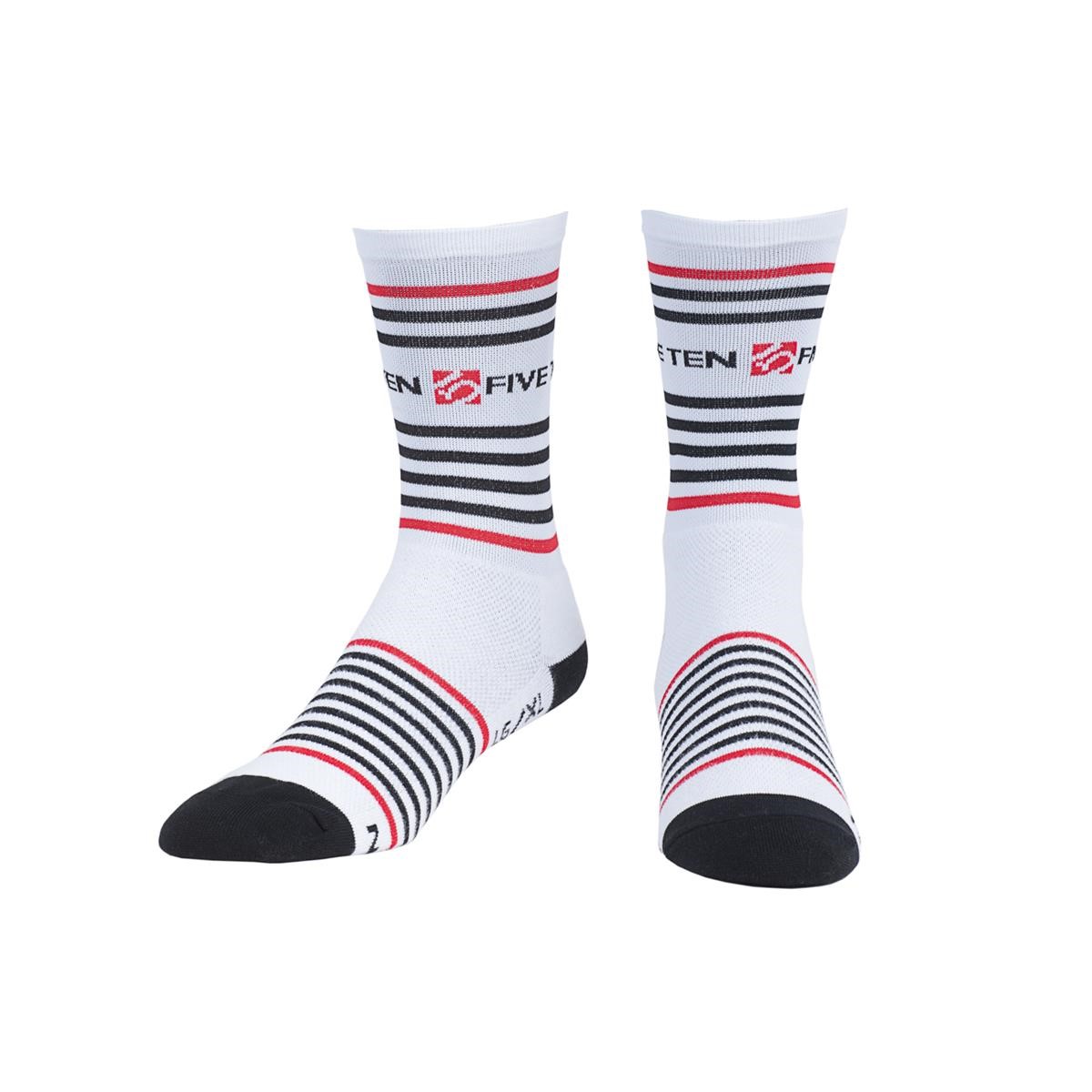 Five Ten Socken Stripes Weiß/Schwarz/Rot